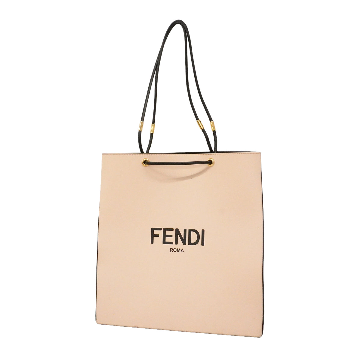 【6kd3670】フェンディ トートバッグ レザー ピンクベージュ ゴールド金具【中古】レディース