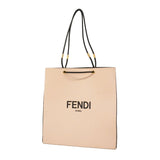 【6kd3670】フェンディ トートバッグ レザー ピンクベージュ ゴールド金具【中古】レディース
