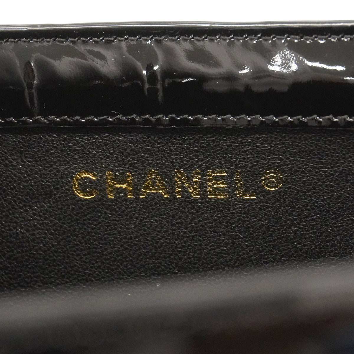 【6kd3671】シャネル ショルダーバッグ パテントレザー ブラック ゴールド金具【中古】レディース