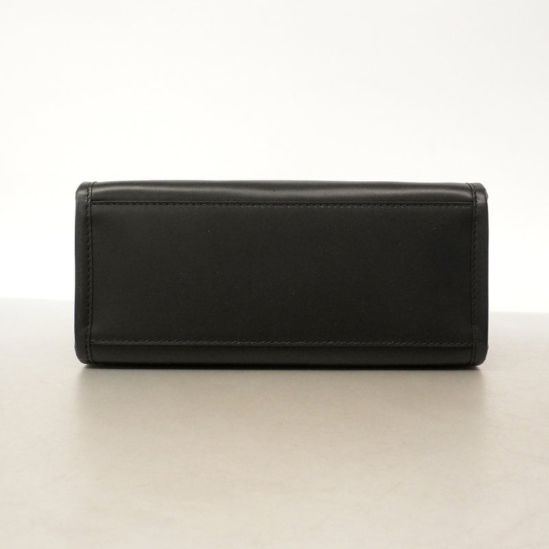 【6kd3704】フェンディ ハンドバッグ サンシャイン レザー ブラック ゴールド金具【中古】レディース