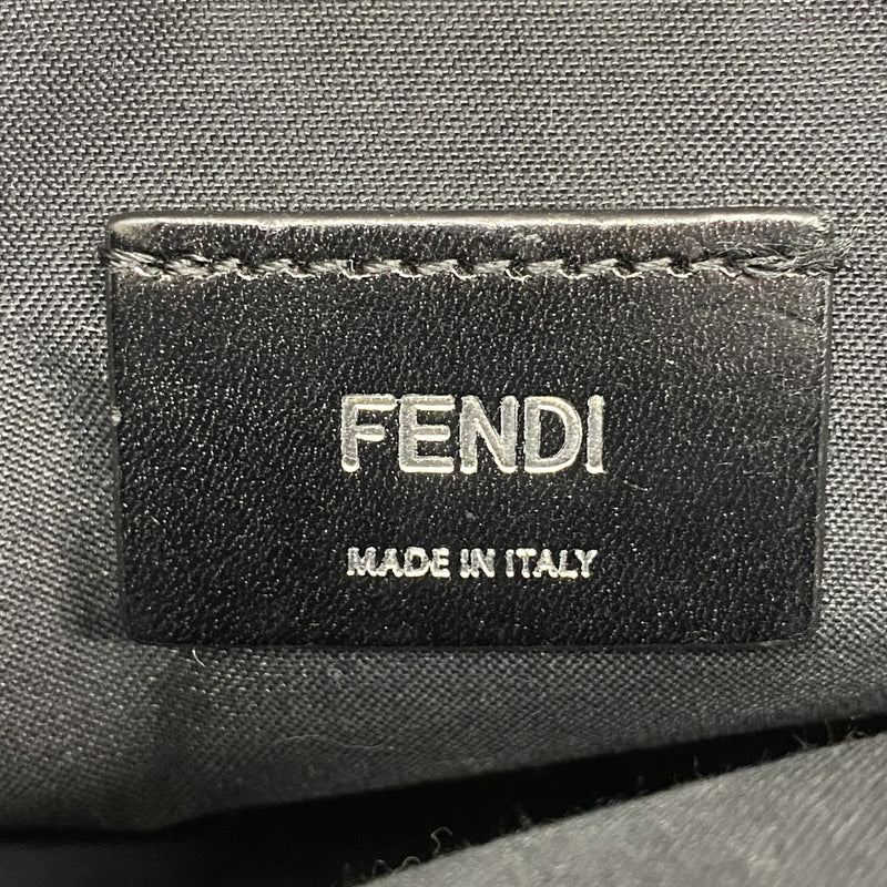 【6kd3710】フェンディ ショルダーバッグ レザー ブラック シルバー金具【中古】メンズ