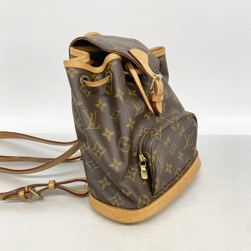 【6kd3752】ルイヴィトン リュック・デイパック モノグラム ミニモンスリ M51137 ブラウン【中古】レディース