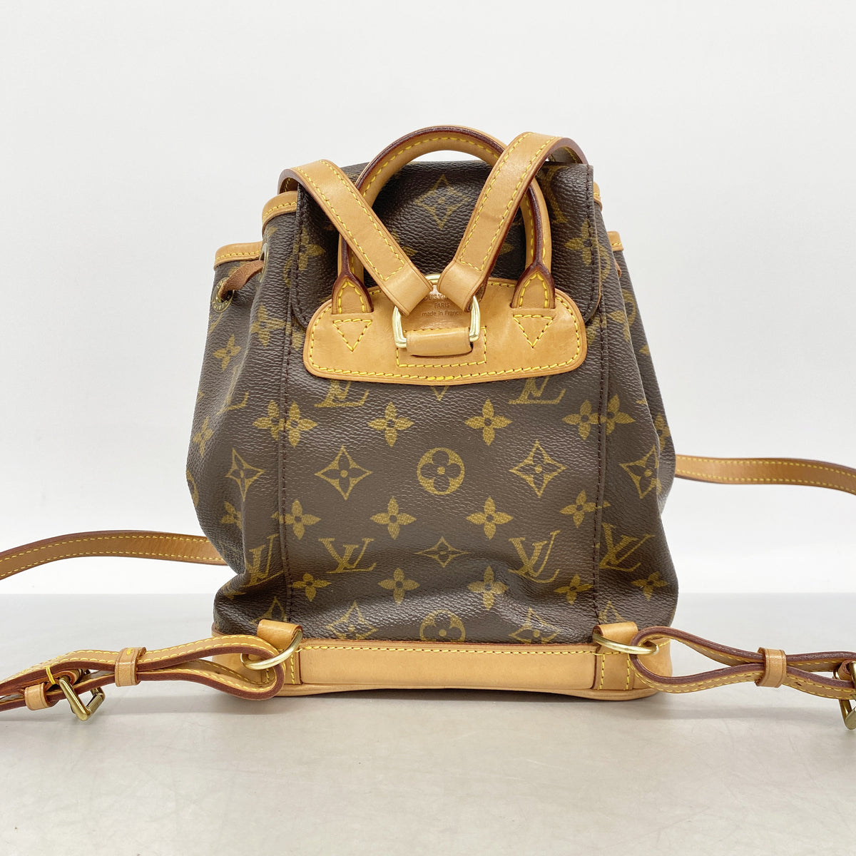 【6kd3752】ルイヴィトン リュック・デイパック モノグラム ミニモンスリ M51137 ブラウン【中古】レディース