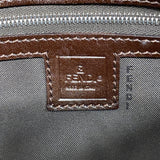 【6kd3768】フェンディ ハンドバッグ ズッカ マンマバケット ナイロンキャンバス ブラウン シルバー金具【中古】レディース