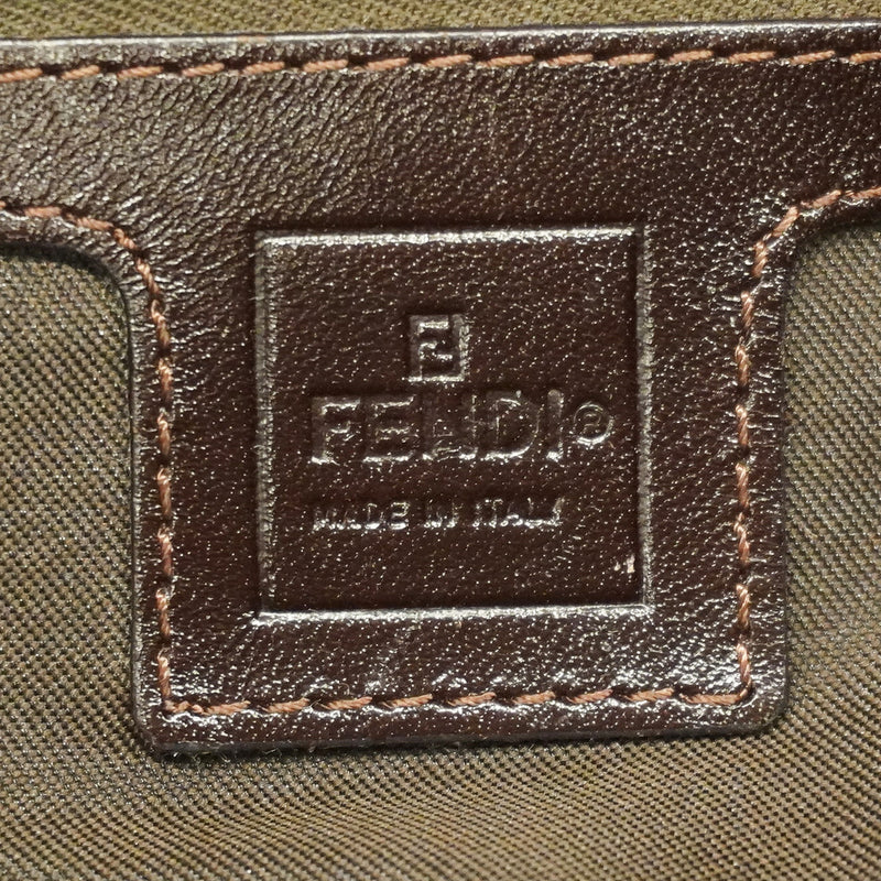 【6kd3808】フェンディ ハンドバッグ ズッカ ナイロンキャンバス ブラウン シルバー金具【中古】レディース