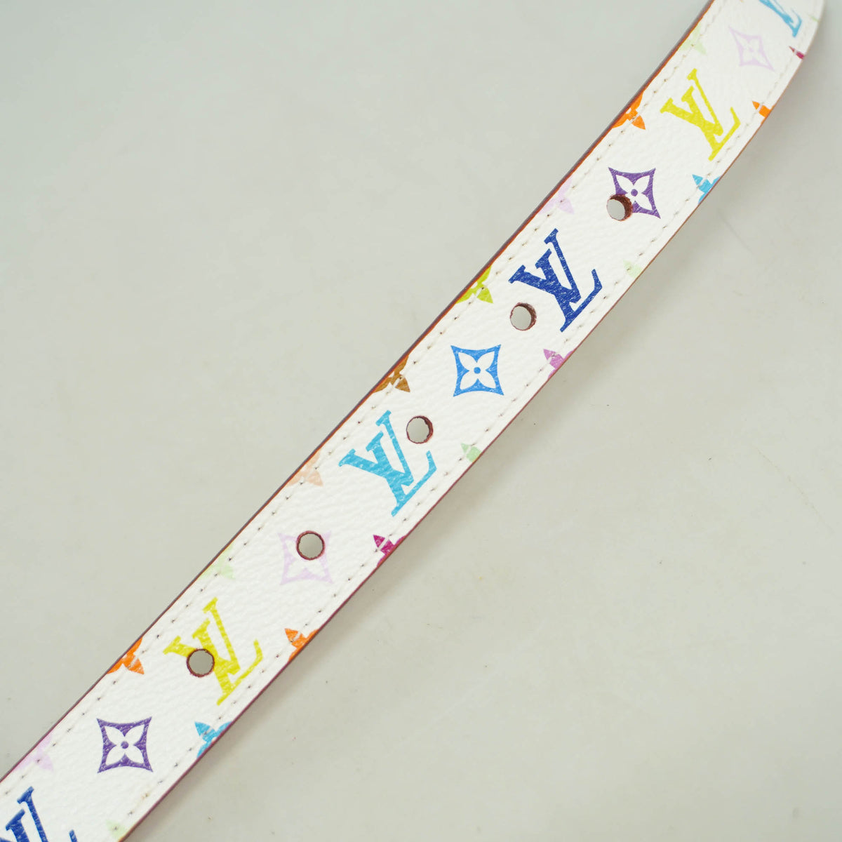 【6kd3818】ルイヴィトン ベルト モノグラム・マルチカラー サンチュールイニシャル M9630 ブロン【中古】レディース