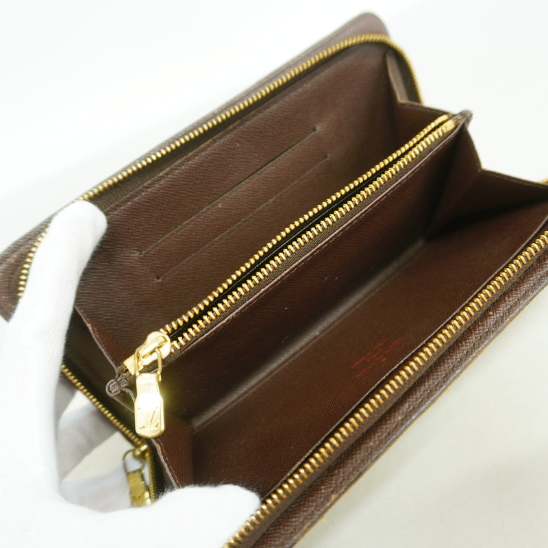 【6kd3820】ルイヴィトン 長財布 ダミエ ポルトモネジップ N61728 エベヌ【中古】メンズ レディース ユニセックス