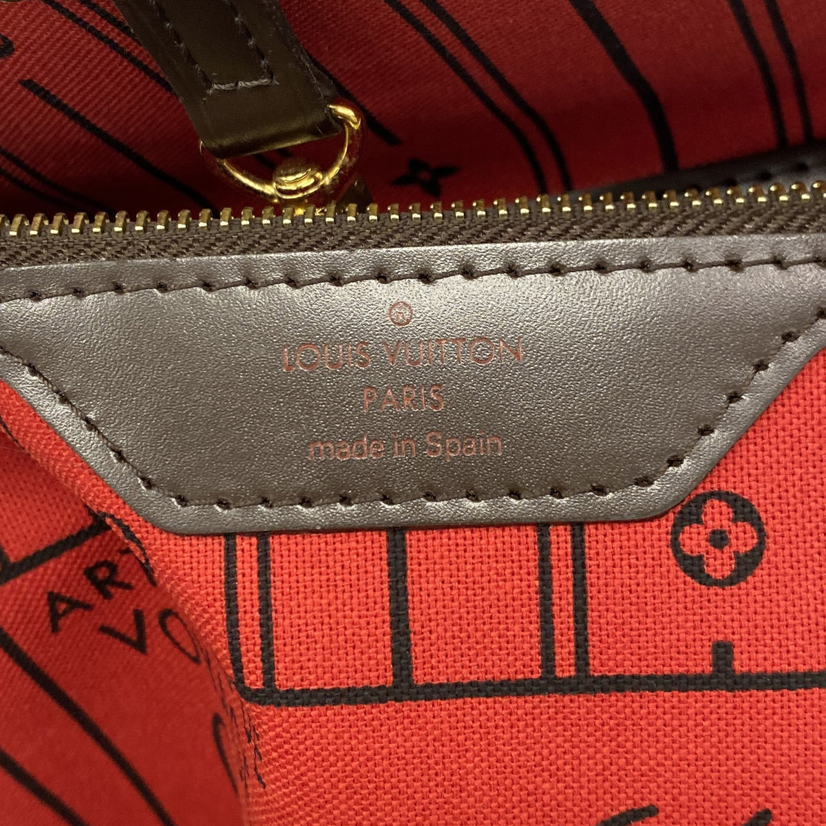【6kd3842】ルイヴィトン トートバッグ ダミエ ネヴァーフルMM N51105 エベヌ【中古】レディース