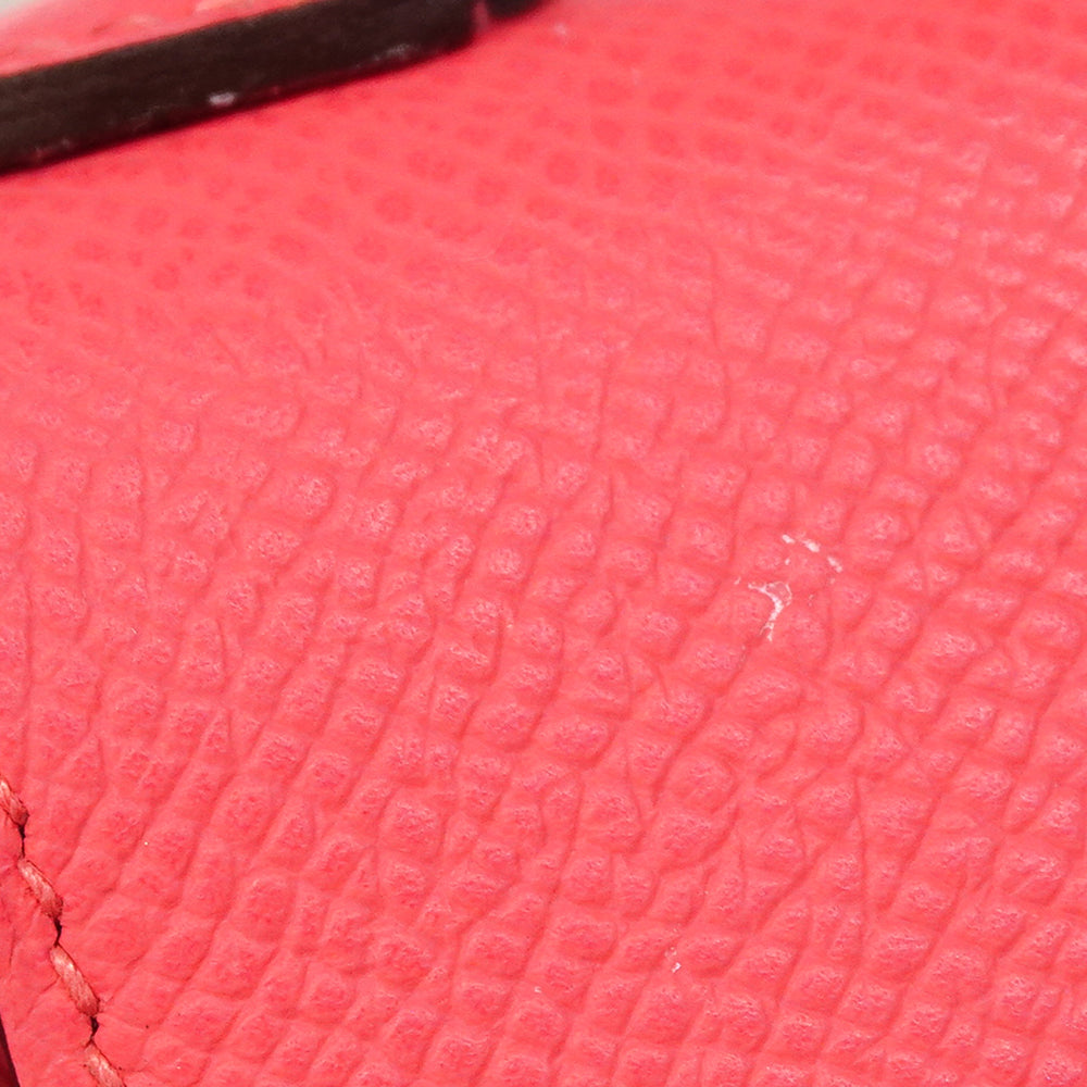 【6kd3859-g】エルメス ハンドバッグ ミニケリー2 ヴォーエプソン ローズアザレ シルバー金具 W刻印 2wayバッグ【中古】レディース