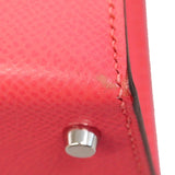 【6kd3859-g】エルメス ハンドバッグ ミニケリー2 ヴォーエプソン ローズアザレ シルバー金具 W刻印 2wayバッグ【中古】レディース