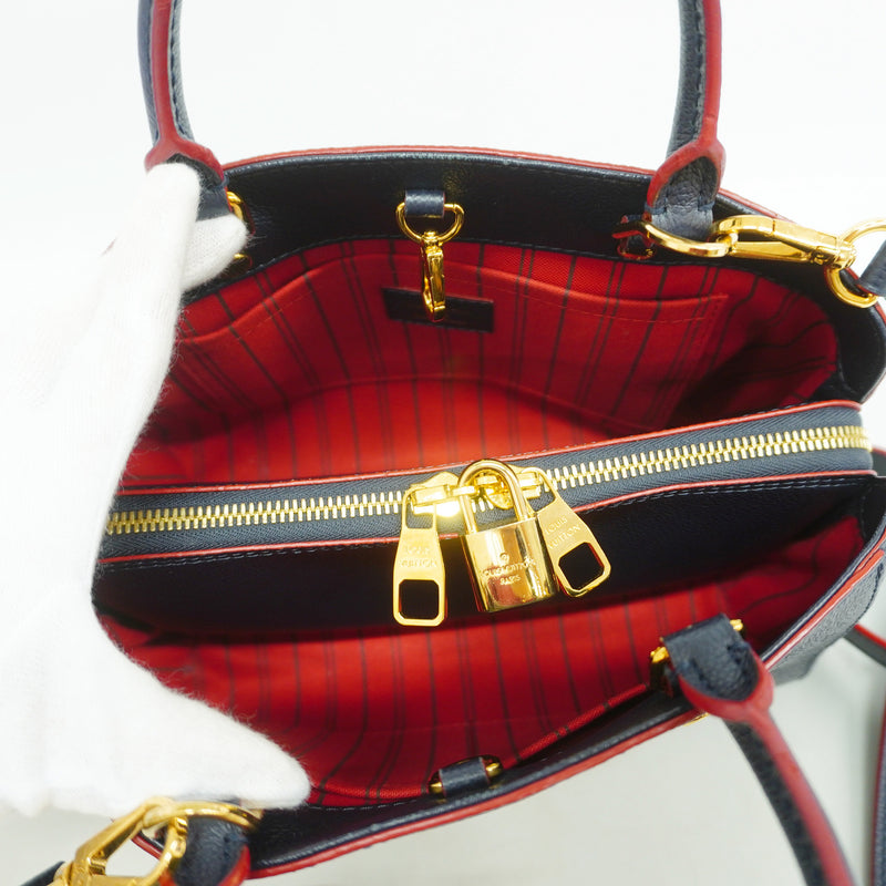 【6kd3869】ルイヴィトン ハンドバッグ モノグラム・アンプラント モンテーニュBB M42747 マリーヌルージュ 2wayバッグ【中古】レディース