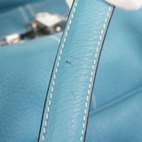 【6kd3877】エルメス ボストンバッグ ヴィクトリア50 トリヨンクレマンス ブルージーン シルバー金具 □C刻印【中古】メンズ レディース ユニセックス