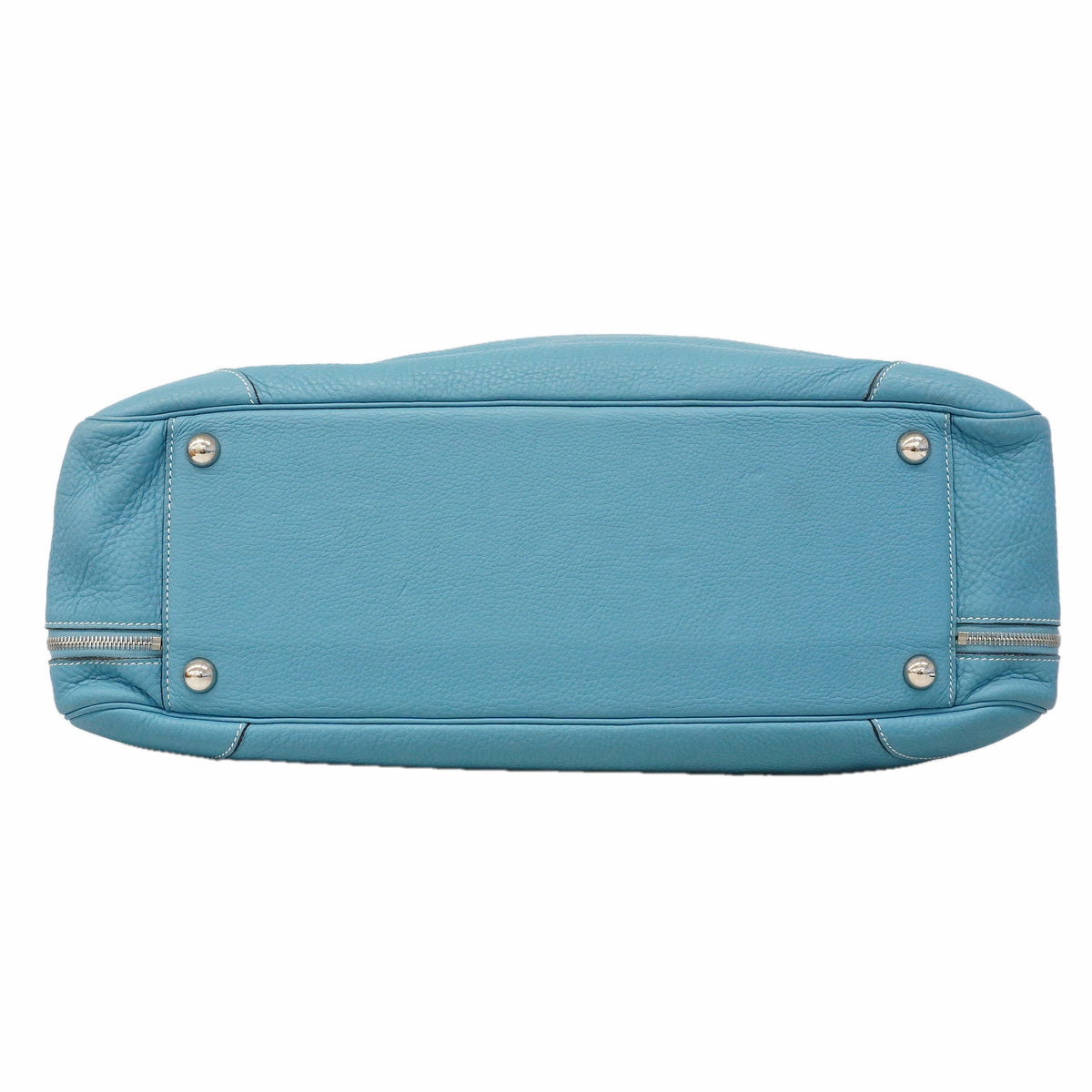【6kd3877】エルメス ボストンバッグ ヴィクトリア50 トリヨンクレマンス ブルージーン シルバー金具 □C刻印【中古】メンズ レディース ユニセックス