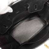 【6kd3878】エルメス ハンドバッグ バーキン35 アルデンヌ ブラック ゴールド金具 □G刻印【中古】レディース