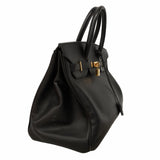【6kd3878】エルメス ハンドバッグ バーキン35 アルデンヌ ブラック ゴールド金具 □G刻印【中古】レディース