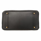 【6kd3878】エルメス ハンドバッグ バーキン35 アルデンヌ ブラック ゴールド金具 □G刻印【中古】レディース