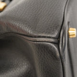 【6kd3878】エルメス ハンドバッグ バーキン35 アルデンヌ ブラック ゴールド金具 □G刻印【中古】レディース