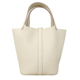 【6kd3879】エルメス ハンドバッグ ピコタンロックPM トリヨンクレマンス クレ ゴールド金具 G刻印【中古】レディース
