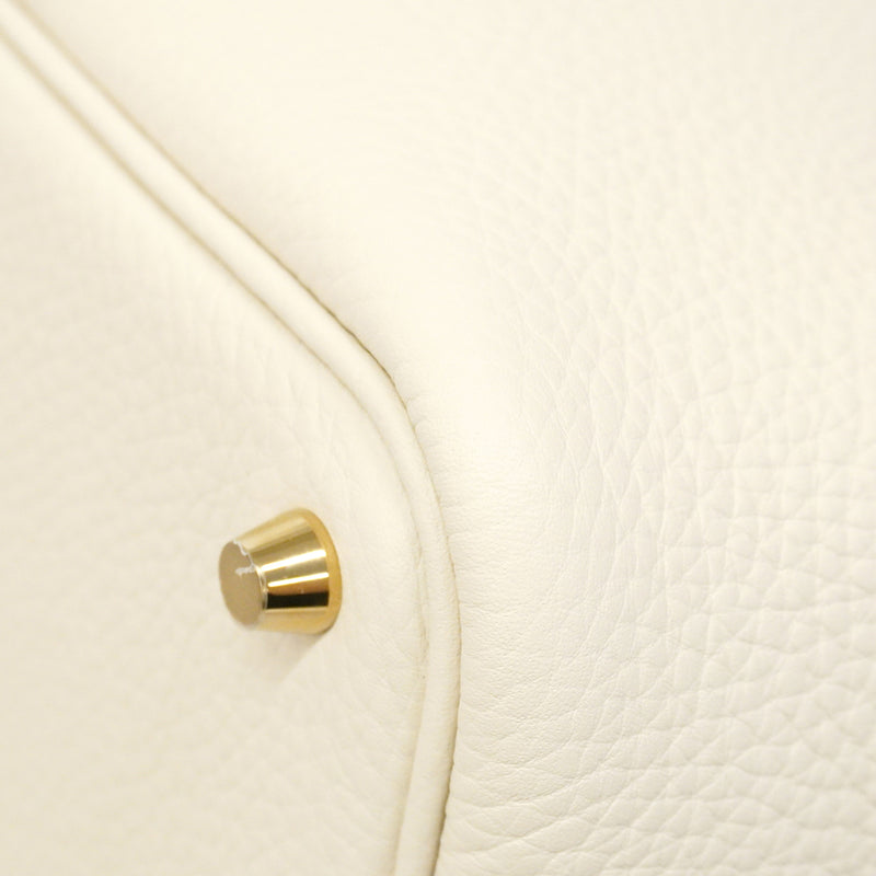 【6kd3879】エルメス ハンドバッグ ピコタンロックPM トリヨンクレマンス クレ ゴールド金具 G刻印【中古】レディース