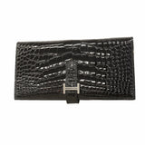 【6kd3881】エルメス 長財布 ベアンスフレ アリゲーター ブラック シルバー金具 □J刻印【中古】メンズ レディース ユニセックス