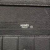 【6kd3881】エルメス 長財布 ベアンスフレ アリゲーター ブラック シルバー金具 □J刻印【中古】メンズ レディース ユニセックス