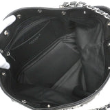 【6kd3886】シャネル ショルダーバッグ マトラッセ チェーンショルダー ラムスキン ブラック シルバー金具【中古】レディース