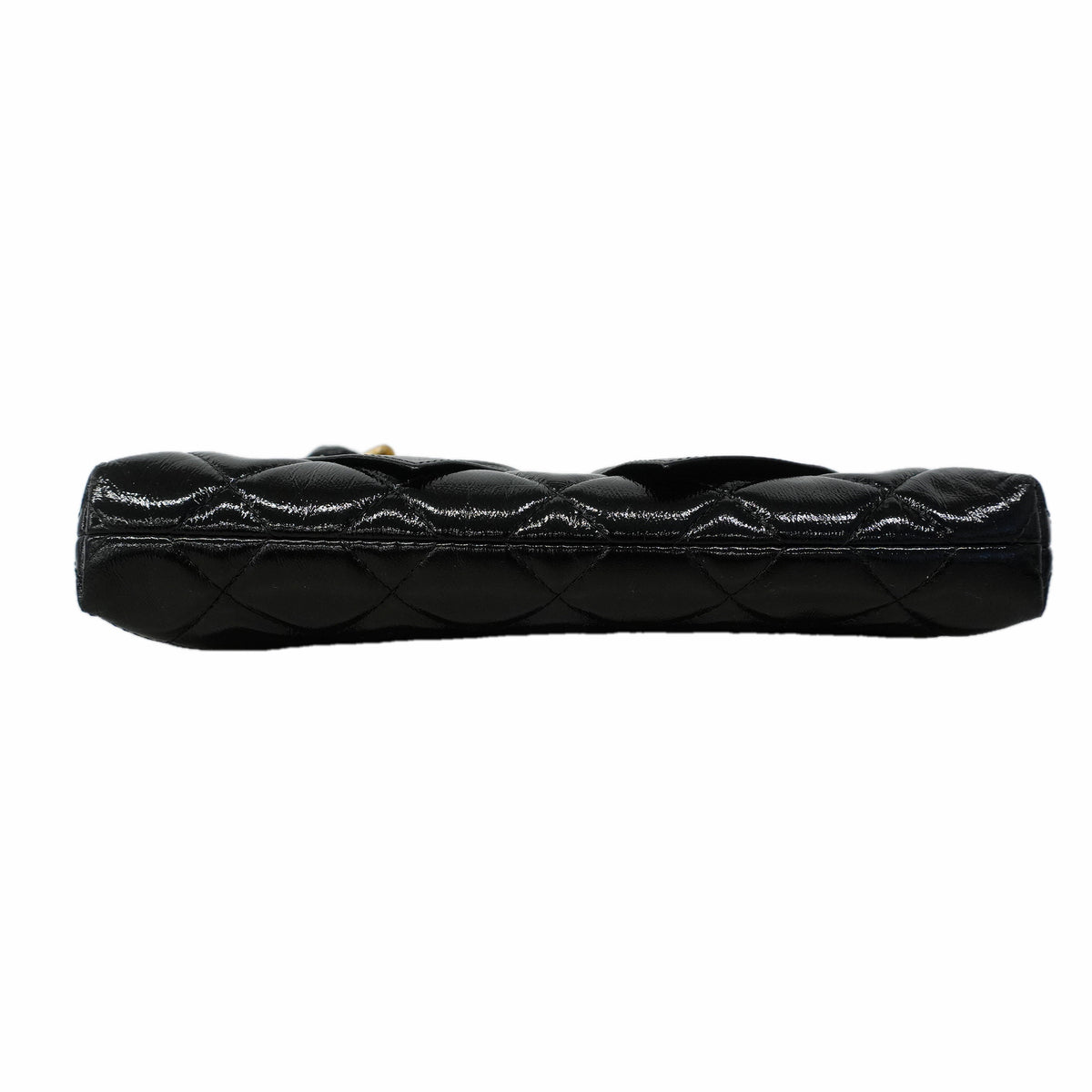 【6kd3887】シャネル ショルダーバッグ マトラッセ チェーンショルダー パテントレザー ブラック ゴールド金具【中古】レディース