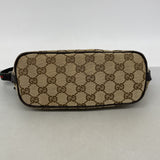 【6kd3892】グッチ ハンドバッグ GGキャンバス/シェリーライン 141809 キャンバス ベージュ シルバー金具【中古】レディース