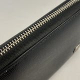 【6kd3893】グッチ 長財布 インターロッキングG 408801 レザー ブラック シルバー金具【中古】メンズ