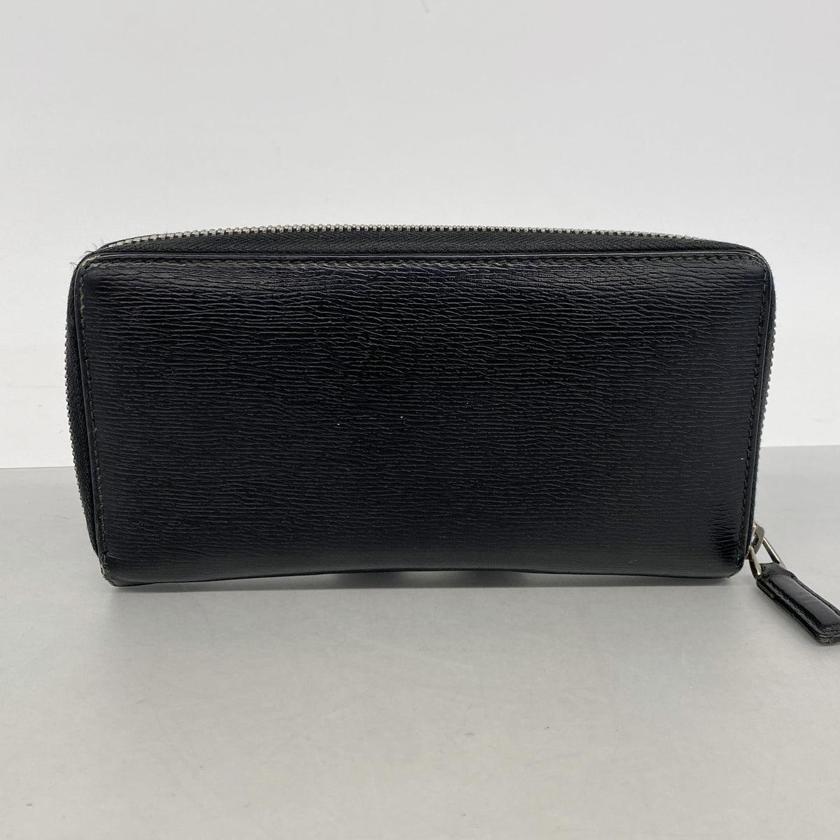 【6kd3893】グッチ 長財布 インターロッキングG 408801 レザー ブラック シルバー金具【中古】メンズ