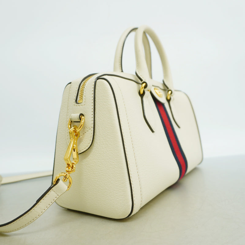 【6kd3913】グッチ ハンドバッグ オフィディア 524532 レザー ホワイト ゴールド金具 2wayバッグ【中古】レディース