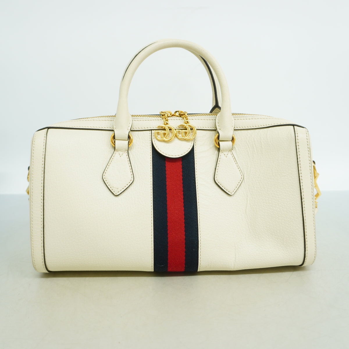 【6kd3913】グッチ ハンドバッグ オフィディア 524532 レザー ホワイト ゴールド金具 2wayバッグ【中古】レディース