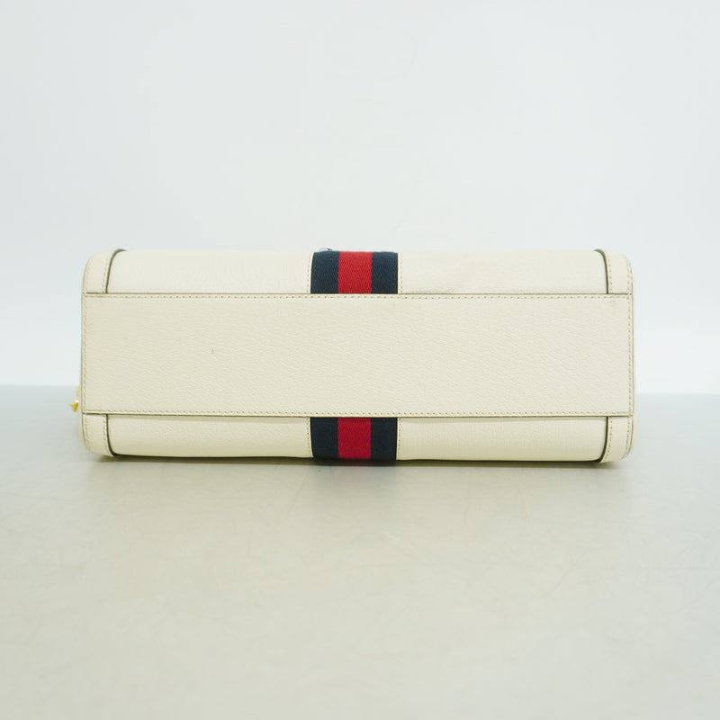 【6kd3913】グッチ ハンドバッグ オフィディア 524532 レザー ホワイト ゴールド金具 2wayバッグ【中古】レディース
