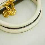 【6kd3913】グッチ ハンドバッグ オフィディア 524532 レザー ホワイト ゴールド金具 2wayバッグ【中古】レディース