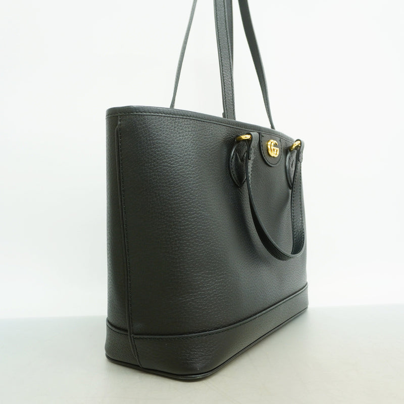 【6kd3914】グッチ トートバッグ GGマーモント 765043 レザー ブラック ゴールド金具【中古】レディース