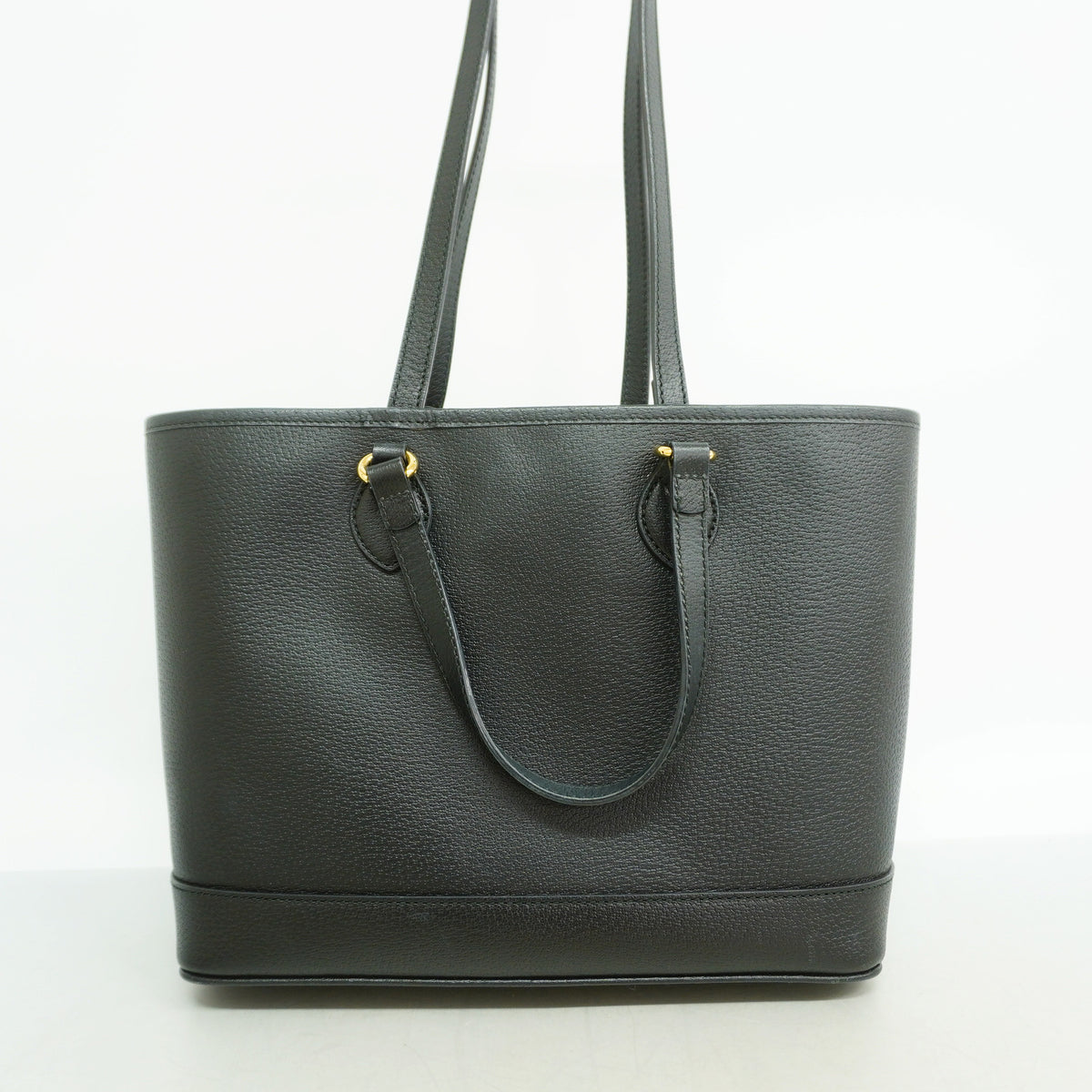 【6kd3914】グッチ トートバッグ GGマーモント 765043 レザー ブラック ゴールド金具【中古】レディース