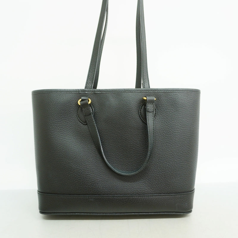 【6kd3914】グッチ トートバッグ GGマーモント 765043 レザー ブラック ゴールド金具【中古】レディース