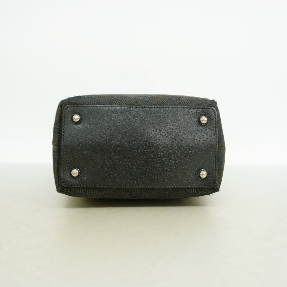【6kd3915】グッチ トートバッグ GGキャンバス 120840 キャンバス ブラック シルバー金具【中古】レディース