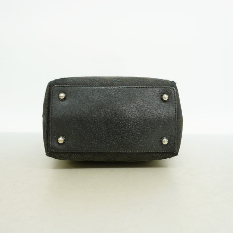 【6kd3915】グッチ トートバッグ GGキャンバス 120840 キャンバス ブラック シルバー金具【中古】レディース