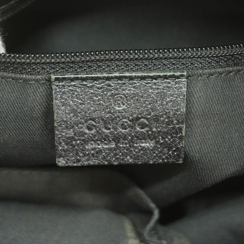 【6kd3915】グッチ トートバッグ GGキャンバス 120840 キャンバス ブラック シルバー金具【中古】レディース