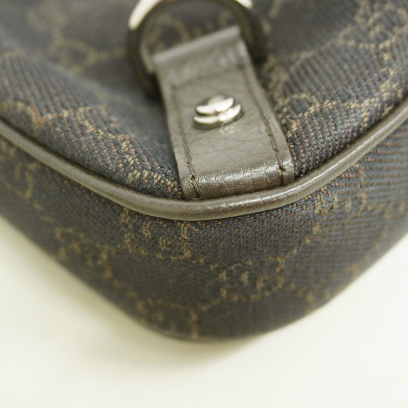 【6kd3916】グッチ ショルダーバッグ GGキャンバス 268637 キャンバス ダークブラウン シルバー金具【中古】レディース
