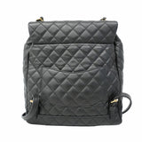 【6kd3918】シャネル リュック・デイパック マトラッセ ラムスキン ブラック ゴールド金具【中古】レディース