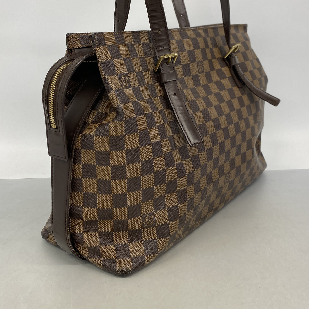 【6kd3922】ルイヴィトン トートバッグ ダミエ チェルシー N51119 エベヌ【中古】レディース