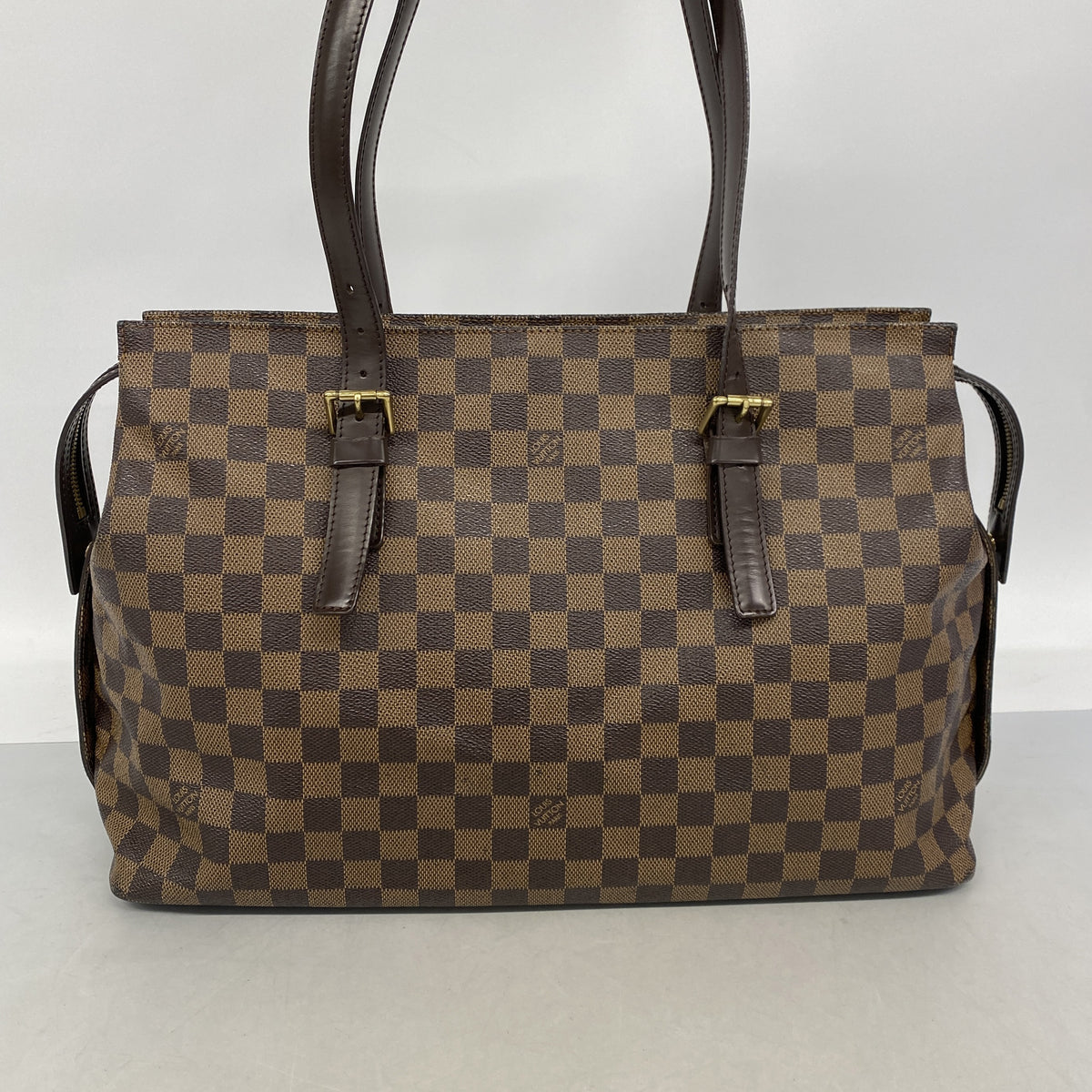 【6kd3922】ルイヴィトン トートバッグ ダミエ チェルシー N51119 エベヌ【中古】レディース