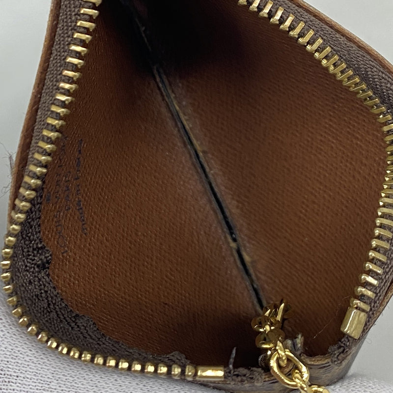 【6kd3928】ルイヴィトン コインケース モノグラム ポシェットクレ M62650 ブラウン【中古】メンズ レディース ユニセックス