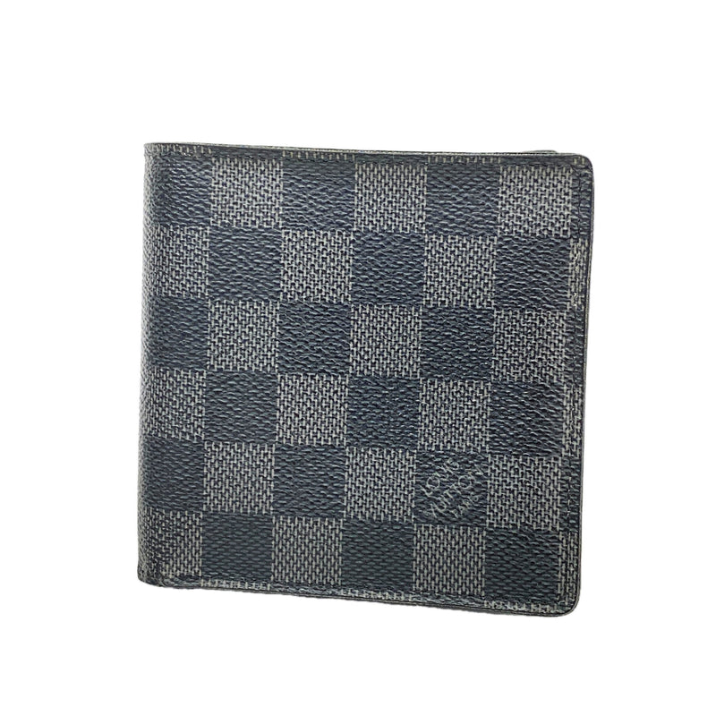 【6kd3931】ルイヴィトン 財布 ダミエ・グラフィット ポルトフォイユマルコ N62664 ブラック【中古】メンズ