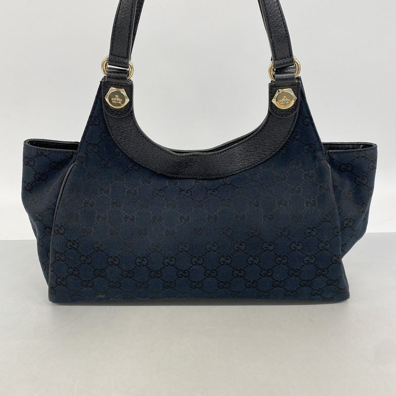 【6kd3950】グッチ ショルダーバッグ GGキャンバス 154982 キャンバス ブラック シャンパンゴールド金具【中古】レディース