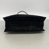【6kd3951】グッチ ショルダーバッグ 001 3192 スウェード ブラック シルバー金具【中古】レディース