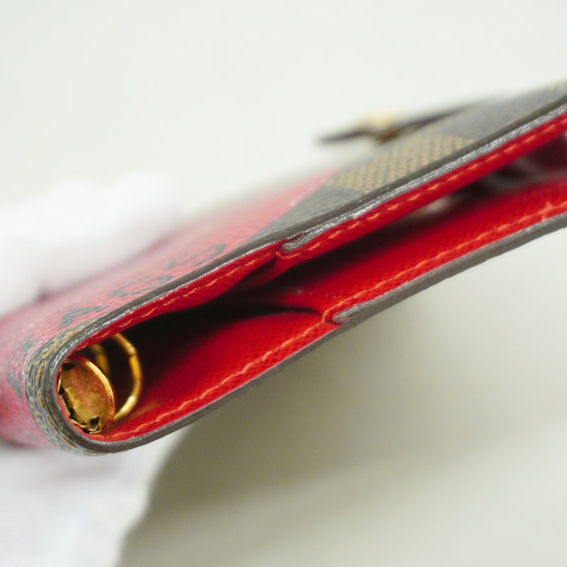 【6kd3978】ルイヴィトン 手帳カバー ダミエ アジェンダPMT＆B R21040 エベヌ【中古】レディース