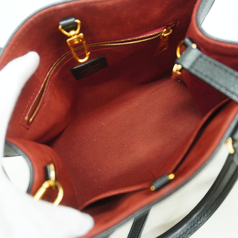 【6kd3984】ルイヴィトン ハンドバッグ モノグラム・アンプラント バイカラー オンザゴーPM M45659 ブラック ベージュ 2wayバッグ【中古】レディース
